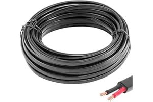 AGRISHOP Câble plat 2 conducteurs 0,75 mm² 12-24 V paroi fine 10 m LED lumières connexion caravane remorquage