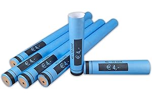 EFFEKTIVO Tubi per monete Euro in carta, Involucri per monete, per monete da 10 centesimi, Pacchetti portamonete confezione da 100 pezzi