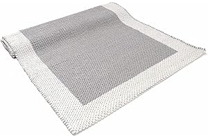ARTE TAPPETI LIFE Tappeto Cotone, Lavabile, per Bagno e Cucina, Antiscivolo (60x120cm, Light Grey)