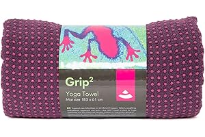 ‎BODHI Bodhi GRIP2 Yoga Towel | Yoga-Handtuch mit Anrtirutsch-Noppen | Mikrofaser-Yogatuch | Rutschfestes Trainings-Handtuch | Ideal für Hot Yoga |Yogamattenauflage | Antibakteriell