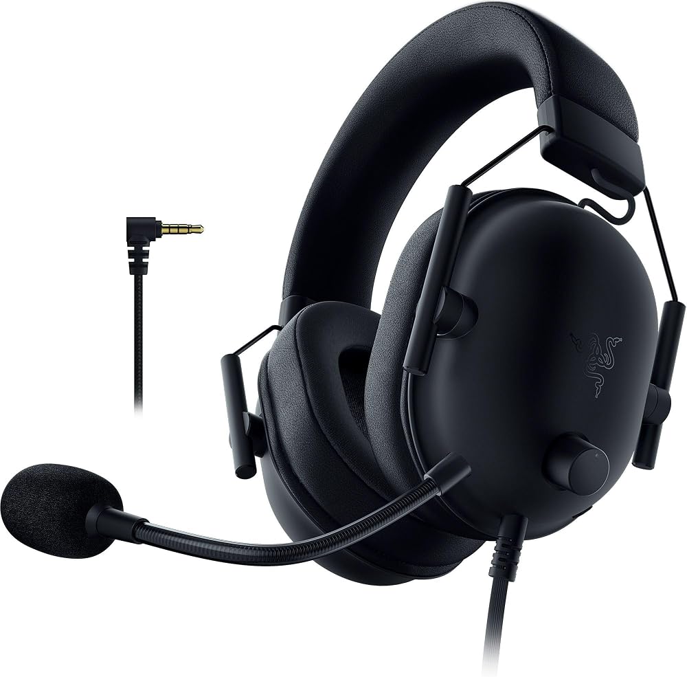 Razer Blackshark V2 X (PlayStation) - PlayStation konsolu için Kablolu e-spor Kulaklık (240g, kardioid mikrofon, 50mm sürücüler, pasif gürültü engelleme, 3,5mm konektör) Siyah