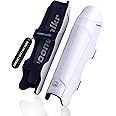 moonwalkr Cricket Leg Guard 2.0 Protective Gear for Batter’s Height (4’9” - 5’3”) Cricket Pads Batting Pads Leg Pads for Cricket & Cricket Accessories White Small