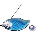 Sky Blue Seabird Ceramic Lotus Incense Burner & Ash Catcher Tray - Blue Incense Sticks