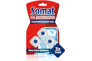 ‎SOMAT Somat Maschinenreiniger Tabs Anti-Kalk (3 WL), Spülmaschinenreiniger für monatlichen Gebrauch, Reinigungs-Tabs für die Spülmaschine, kein extra Spülgang