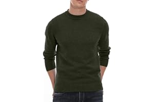 Hisir Men's Jumpers Tops Winter Warm Knitted Crew Neck Jumper Long Sleeve Soft Cozy Mock Neck Knitwear Pullover Sweaters for Men