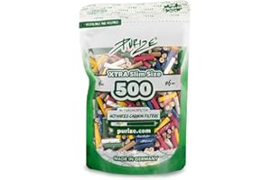 ‎PURIZE PURIZE® 500er XTRA Slim Beutel - Premium Aktivkohlefilter für verfeinerten Genuss - Multicolor