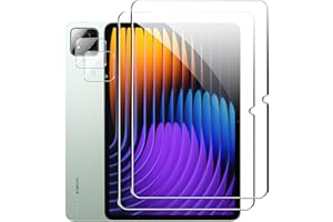 Rojeuinn Vetro Temperato per Xiaomi Pad 7/7 Pro Pellicola Protettiva,2 Pezzi Vetro Temperato + 2 Pezzi Fotocamera Posteriore,Senza Bolle, Anti-Scratch,Durezza 9H