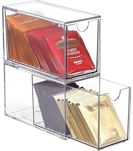 Keukenorganizer met 3 schuifladen, ideaal als theedoos voor het sorteren van de
