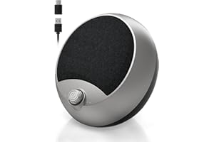 JIMYIU Enceintes PC de Bureau USB avec connectivité Type C, Basses Riches, Haut-parleurs de Moniteur pour PC, Mac, Ordinateur Portable Gris