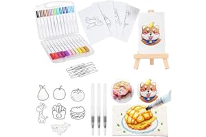 KOLGEIKJ Magic Puffy Paint, Magic 3D Foam Texture Painting Kit, Puffy Paint Kit, Puffy Magic Canvas Sponge, DIY Bubble Drawing Pens Art Supplies for kid Home DIY Handmade Gift(A)