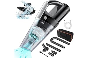 Coovee Aspirabriciole Senza Fili, Aspirapolvere Manuale 3-in-1 a batteria, potente aspirapolvere portatile a batteria, auto ricaricabile 10000Pa, adatto per auto, case, cucine e peli di animali