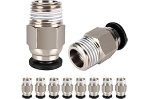 DILIGHTNEWS 10 Stück Pc4-M10, Pc4-M10 Pneumatischer Anschluss, Ptfe Tube Quick Push Fitting, Pneumatic Fitting, Ptfe Tube Verbinder, Schnellverbinder Zum Einstecken Für 3D-Drucker