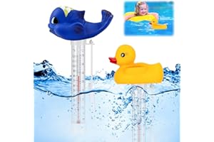 LIVESTN Schwimmende Pool Thermometer, 2 Stück Schwimmende Wasserthermometer, Pool Thermometer, Floating Pool Thermometer, Schwimmendes Thermometer, Schwimmbadthermometer, für Aquarien, Pools, Spas (B)
