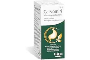 Carvomin pflanzliche Verdauungstropfen bei Magen-Darm-Beschwerden, Blähungen, Völlegefühl & Magenkrämpfen - mit natürlichen Bitterstoffen und ohne Schöllkraut - 50 ml