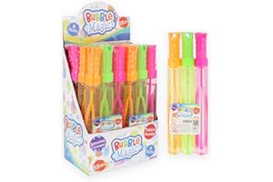 Henbrandt Pack of 3 Bubble Swords 4 Assorted Colours 55ml Kids Toys Summer Fun Children's Bubble Wands Beach and Garden Party Outdoor Games Bubbles for Kids Party Bag Fillers for Boys and Girls