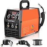HITBOX 3 i 1 bärbar MIG-svetsare130A 240V Digital MIG-svetsmaskin med MIG ARC Lift TIG Inverter Svetsare med Mig Torch & 0.8m