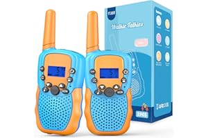 Walkie Talkies for 3-12 Years Old Kids, Bakoherp 8 Channels 2 Way Radio Toy with LCD Backlit Flashlight, 3 Miles Long Distance Walky Talky for Outdoor Adventures, Camping, Hiking