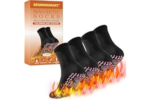 SEGMINISMART Calze Autoriscaldanti, Calzini Riscaldati, Calzini Magnetici, Calze Termiche per Uomo/Donna, calzini con Tormalina,Calzini da Esterno per lo sport all'aperto e da campeggio, escursioni, pesca,ciclismo