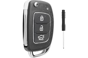 ‎BOUGPENG BouGPeng Autoschlüssel Gehäuse 3 Tasten Fernbedienung Kompatibel mit Hyundai i20 i30 i40 i10 ix20 ix30 ix25 ix35 ix45 ix55 Santa Fe Tucson Elantra Accent Auto Schlüsselgehäuse Hülle Ersatz Schlüssel