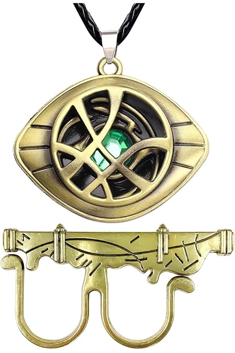 Collana E Anello Doctor Strange - Ciondolo Occhio Di Agamotto, Gioielli Supereroi Marvel, Regalo Fan - Foto 2