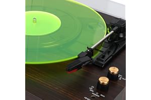 MUSFUNNY Acrylic Turntable Mat Record Slipmat: 12 Inch Platter Vinyl Slip Mats Record Player Accessories for Anti Static, Enhanced Sound Quality, Reduce Noise(Green)