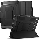 Spigen iPad Air 13" (M4 2026 / M3 2025 / M2 2024) ile Uyumlu Kılıf Rugged Armor Pro Stand &ouml;zellikli &Uuml;st D&uuml;zey Koruma Siyah Ka