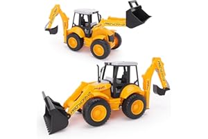 Toyland® 72 cm (28") Vehículo retroexcavadora Grande - Cargadora Frontal y retroexcavadora móviles - 1:16 - Juguetes de construcción