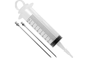 BROWIN® Fleischspritze aus Kunststoff 311101 | Marinierspritze mit 2 Nadeln | BBQ Bratenspritze für Fleisch | Pökelspritze 100 ml | Marinadenspritze