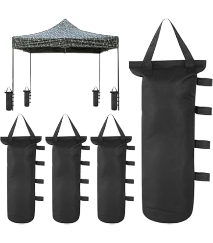 Sacchi Di Zavorra Per Gazebo - Set 4 Pezzi In Oxford 600D Con Cinghie E Velcro - Foto 11