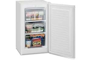 ICE KING ICEKING RZ109EW Freestanding Undercounter Freezer, 60L Capacity, White, 4 Star Freezing, Adjustable Thermostat, Energy Efficient, Quiet Operation – Ideal for Kitchen or Utility Room