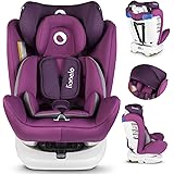 Lionelo Bastiaan Seggiolino Auto Girevole a 360 Gradi con Tettuccio, Protezioni Laterali SideProtect, Isofix e Top Tether, Re