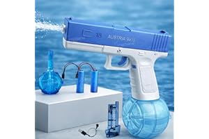 GRAPHENE Holi Pichkari Glock Automatic Electric Water Gun Toy for Kids High Pressure Rechargeable Battery G Lock Pichkari Holi Toy Rapid Fire Squirt Long-Range Powerful Play Water Blaster 4+ Boy Girl