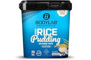 Bodylab24 Instant Rice Pudding 2kg, aus 100% Reismehl, ohne weitere Zusätze, die schnelle und leckere Kohlenhydratversorgung im Masseaufbau oder vorm Training, geschmacksneutral