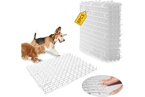 KORERPALL Tapis Anti Chat,Tapis Anti Chat avec Pointe Exterieur 8 pièces/28x 25cm,pic Anti Chat,Tapis Anti Chat Exterieur Balcon, Pointe d'aiguille Parfaite,Protection Plante Chat