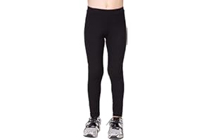 NYS NEW YORK STYLE Leggings in Cotone NYS per Bambini Lunghezza Totale alla Caviglia Ragazze Pantaloni Lunghi Lisci e Solidi Leggings Unisex Taglie da 92 cm a 158 cm