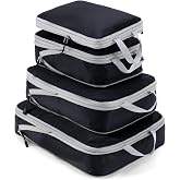 Meowoo 4 in 1 Compression Luggage Organizer, Travel Suitcase Organizer with Ultralight Expandable Compression, Packing Cubes