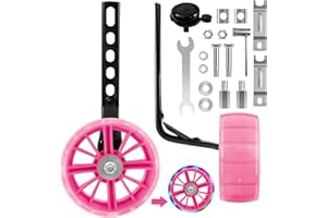 CycForge Stützräder mit leuchtenden, leisen Rädern für Kinderfahrräder - Kompatibel mit 12, 14, 16, 18, 20 Zoll Kinderfahrrädern mit Variabler Geschwindigkeit & EIN-Gang-Fahrrädern.