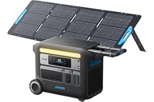 Anker SOLIX F2000 Portable Power Station, PowerHouse 767, 2048Wh GaNPrime Solar Generator with 200W Solar Panel, LiFePO4 Batteries, 4 AC Outlets Up to 2400W for Home, Power Outage, Outdoor Camping