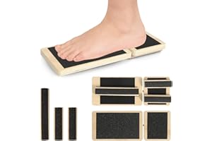 DELAESI Balance Board Gleichgewichtstrainer Fußtrainer Holz Wackelbrett Balanceboard für Knöcheldehnung Haltungskorrektur