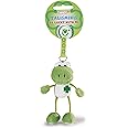 NICI Key holder Talisminis frog 7cm green - Cuddly animal pendant with key ring for lanyard, key ring & key holder Lucky bag charm with message