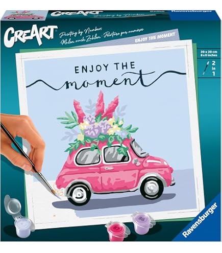 Ravensburger – Peinture Par Numéros Adulte – 18x24 Cm – Cherry – Kit Complet – Activité Détente Et Créative