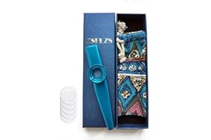 ZSFLZS Blue Metal Kazoo with A Beautiful Gift Box, Mini Musical Instrument for Kids And Adults