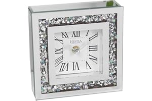 Widdop and Co Reloj de sobremesa con Borde de Cristal Widdop Hestia de 15 cm
