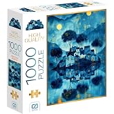 CA Games Blue Houses 1000 Pieces 2.2mm Thickness 48x68cm Professional Hobby Puzzle Puzzle Series