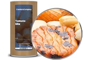 CRACKERSCOMPANY 1 x 300g Yamato Reiscracker Mischung sehr fettfarm mit Asia Sojasauce würzig vegetarisch vegan laktosefrei Reiskräcker Snack