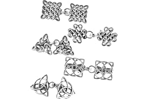 EclipseGuard 5 Stück Strickjacke Clips, Keltische Knoten Retro Schal Pullover Clips, Cardigan Clip Vintage Kragen Pin Retro Mantel Broschen und Schal Pins Silber Pullover Clips für Frauen Mädchen