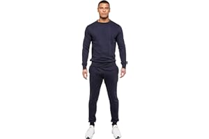 BRAND KRUZE Mens Crew Neck Jumper Long Sleeve Pullover Tracksuit Set Sweatshirt and Joggers