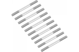 sourcing map Double Ended Stud Screws (M4 Thread 50mm Length) 20pcs, 304 Stainless Steel Dual Threaded Rod Bolts - for House Maintenance