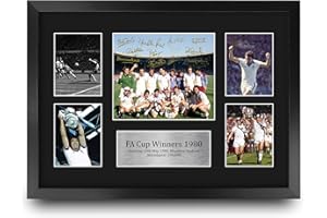 HWC Trading FR A3 West Ham 1980 FA Cup Winners Printed Memorabilia Signed Autograph Display for Football Fans and Supporters - A3 Framed