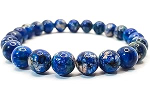 SPILLOX Bracciale Uomo Donna Elastico Da Vere Pietre Preziose Naturali Di 8mm Reiki Idea Regalo Di Natale Originale Diffusore Di Energia Guarigione Equilibrio